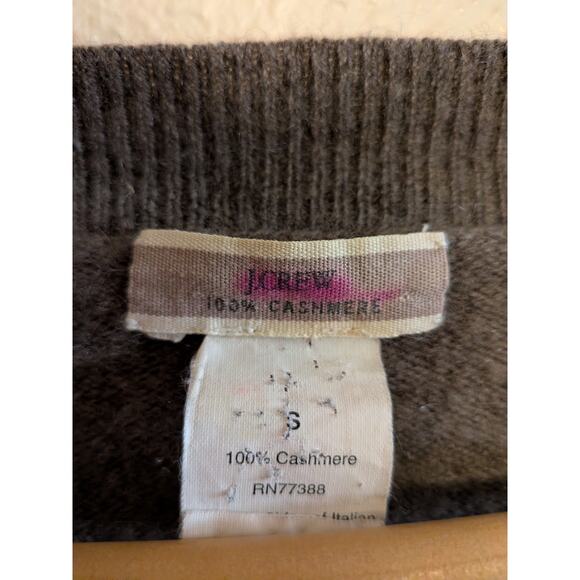 J. Crew cashmere brown sweater v neck size S - Picture 3 of 6